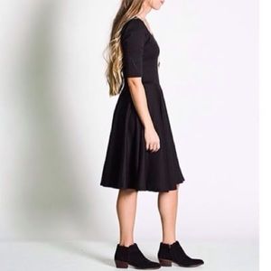 Lularoe Solid Black Nicole Dress